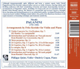 Paganini: Arrangements for Violin &amp; Piano | Nicolo Paganini, Philippe Quint, Dmitriy Cogan, Clasica, Naxos