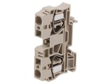 Term. &icirc;mbinare şine 10mm&sup2; 2 borne bej cu arc