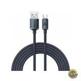 Cablu Date si Incarcare USB-A - USB-C Baseus Crystal Shine Series 100W 2m Negru CAJY000501