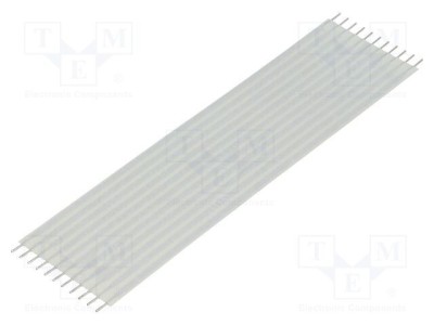 Conector cablu jumper flexibil TE Connectivity Flexstrip 11 pini 2,54mm drepte 101,6mm foto