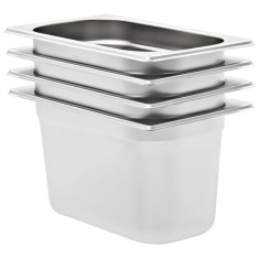 vidaXL Recipiente Gastronorm 4 buc. GN 1/4 150 mm o?el inoxidabil foto