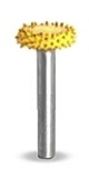 Raspel Rotosaw diametru 9,5 mm, coada 3,2mm, Granulatie Saburr FINA - GALBENA