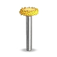 Raspel Rotosaw diametru 9,5 mm, coada 3,2mm, Granulatie Saburr FINA - GALBENA
