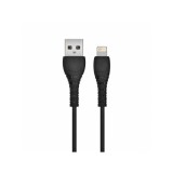 Cablu incarcare 3A Quick Charge transfer date USB-A la Lightning 1 m negru Cod: XO-NB-Q165-IP