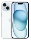 Telefon Mobil Apple iPhone 15, Super Retina XDR OLED 6.1inch, 512GB Flash, Camera Duala 48 + 12 MP, Wi-Fi, 5G, iOS (Albastru)