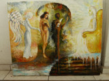 Tablou RavariuArt, original, acrilic, Judecata individuala, neinramat, 40x50cm, Religie, Impresionism