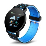 Ceas Smartwatch Techstar&reg; 119 Albastru, 1.3 inch IPS, Monitorizare Cardiaca, Tensiune. Oxigenare, Sedentary, Bluetooth, IP65