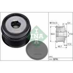 Fulie alternator Chrysler 200, Sebring (JS); Dodge Avenger, Caliber, Dart, Journey; Fiat Freemont (345); Jeep Compass (MK49), Patriot (MK74); Lancia