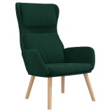 Cumpara ieftin Scaun de relaxare, verde inchis, catifea