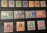 Burma &ndash; Lot 18 mărci coloniale King George VI, valori mari p&acirc;nă la 10R, obliterate &ndash;40