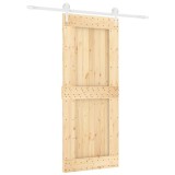 Cumpara ieftin Usa glisanta cu set de feronerie 85x210 cm, lemn masiv de pin