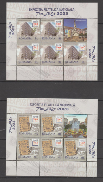 ROMANIA 2023 TIMFILEX Minicoli cu 5 timbre+ 1 vinieta LP.2436 MNH**