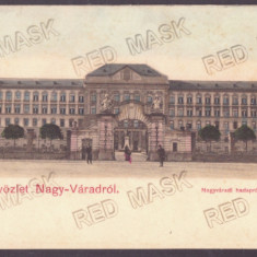 4877 - ORADEA, Military School, Litho, Romania - old postcard - unused