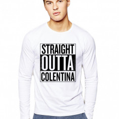 Bluza barbati alba - Straight Outta Colentina - L