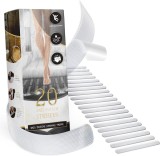 Set de 20 benzi antiderapante pentru cada/scari Allmo, alb, 38 x 2 cm