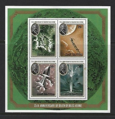 INSULA COOK 1980 , PERSONALITATI , JULES VERNE , KEPLER SERII + COLITE MNH foto