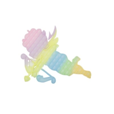 Jucarie antistres din silicon flippy, pop it now and flip it , 40x45 cm, cupidon, fosforescent, multicolor foto