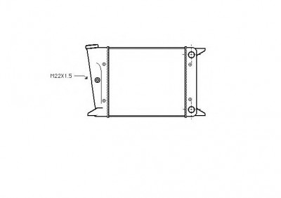 Radiator intercooler Volkswagen Golf I/Jetta, 74-84, 430x322x34mm, RapidAuto 953108A2 foto