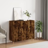 VidaXL Dulap, stejar fumuriu, 90x34x80 cm, lemn compozit 828097