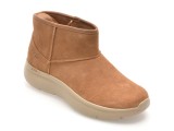 Ghete SKECHERS maro, ON-THE-GO ENCORE, din piele intoarsa