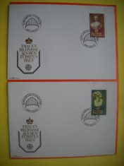 HOPCT PLIC FDC S NR 323 SET 2 FDC -EUROPA-PRINTESE 1980-LICHTENSTEIN -NECIRCULAT