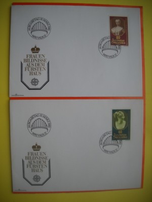 HOPCT PLIC FDC S NR 323 SET 2 FDC -EUROPA-PRINTESE 1980-LICHTENSTEIN -NECIRCULAT foto