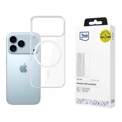 Husa MagSafe pentru Apple iPhone 17 Pro Max, 3MK, Clear MagCase, Transparenta foto