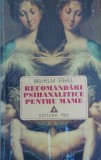 Wilhelm Stekel &ndash; Recomandari psihanalitice pentru mame