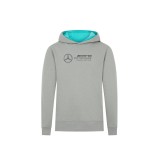 Mercedes AMG Petronas hanorac cu glugă pentru copii Hoody Large Logo grey F1 Team 2024 - 128 cm (dětsk&eacute;)