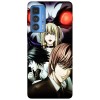 Husa compatibila cu Motorola Edge 20 Lite model Death note, Silicon, TPU, Viceversa, Transparent, Carcasa