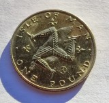 430. Moneda Insula Man 1 pound 1979 (Triskele Over Map), Europa