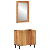 Cumpara ieftin Set dulap baie 2 buc. natural 62 x 33 x 58 cm