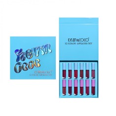 Set Rujuri de Buze, KEVIN &amp;amp; COCO, 12 Culori, 17x14.8x2.9 cm, Diferite Nuante, LipGloss, Albastru foto