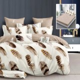 lenjerie finet 6 piese cu husa - 160x200 si 180x200 (hannah-vh)
