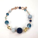 Cumpara ieftin Brățară Diva din acvamarin, cuarț, agat și citrin