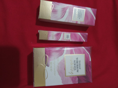 Set Today Tomorrow Always Avon Everlasting (parfum dama,crema m&amp;acirc;ini,mini parfum) foto