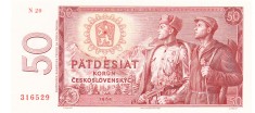 Cehoslovacia 50 Korun 1953 P-90 UNC foto