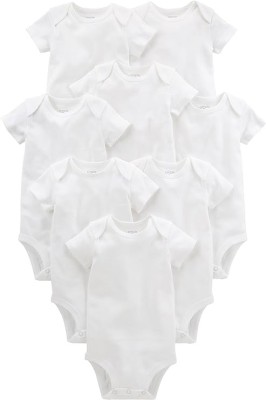 Body cu maneca scurta pentru bebelusi Simple Joys by Carter s, alb, 8 bucati, 24 luni - OUTLET foto