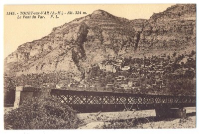 AD 903 C. P. VECHE -TOUET-SUR-VAR -ALT.324 M -LE PONT DU VAR -FRANTA foto