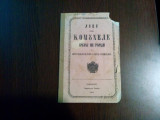 LEGE PENTRU COMUNELE URBANE SI RURALE - ALECSANDRU IOAN I - 1864