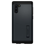 Husa Plastic - TPU Spigen Slim Armor pentru Samsung Galaxy Note 10 N970 / Samsung Galaxy Note 10 5G N971, Metal Slate, Neagra 628CS27541