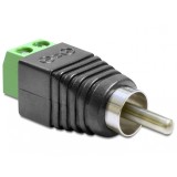 Adaptor RCA Tata la Bloc Terminal 2 pini, Delock 65417