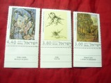 Serie Israel 1978 - Pictura , 3 valori, Nestampilat