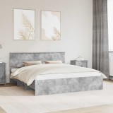 Cumpara ieftin Cadru de pat Gri din beton 180 x 200 cm Lemn prelucrat