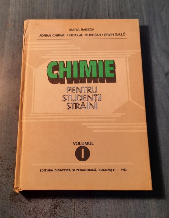 Chimie pentru studentii straini volumul 1 Maria Rabega