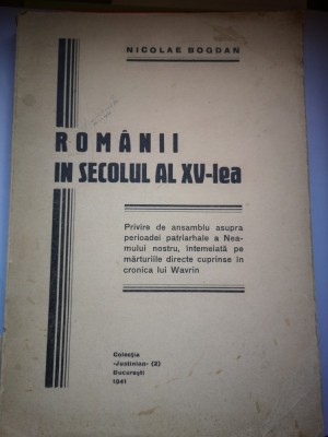 Romanii in secolul al XV-lea - Nicolae Bogdan foto