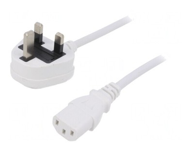 Cablu Alimentare 3x1mm2 5m Alb 3A foto
