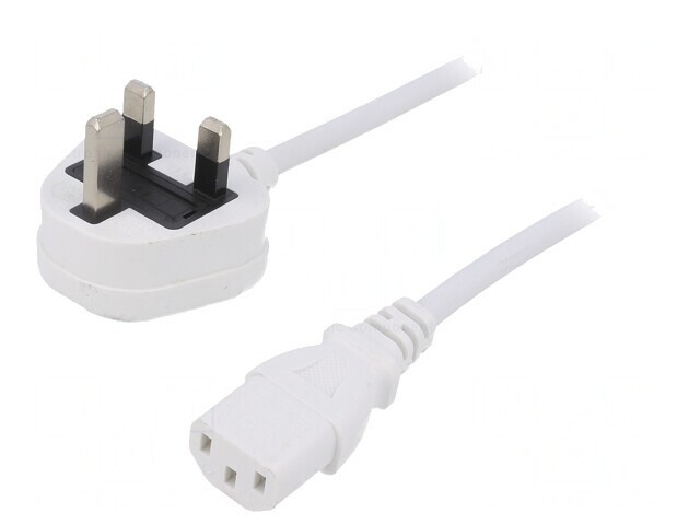 Cablu Alimentare 3x1mm2 5m Alb 3A