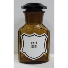 Flacon din sticla pentru farmacie, NATR. JODAT.