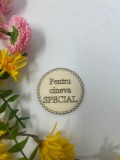 Topper din lemn rotund,cu textul pentru cineva special pentru flori si torturi